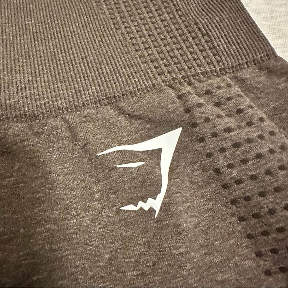 Gymshark Chocolate Brown Bike Shorts - Picture 2 of 5